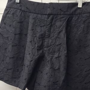 NWT,  Black Eyelet Women's Shorts, SIZE 8